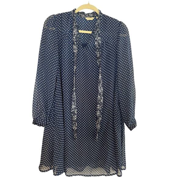 Anthropologie 11.1 Tylho Isla Chiffon Women’s Polka Dot Dress size Small - Picture 5 of 10